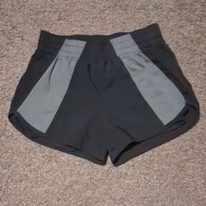 Avia Black Athletic Shorts with Gray Panels